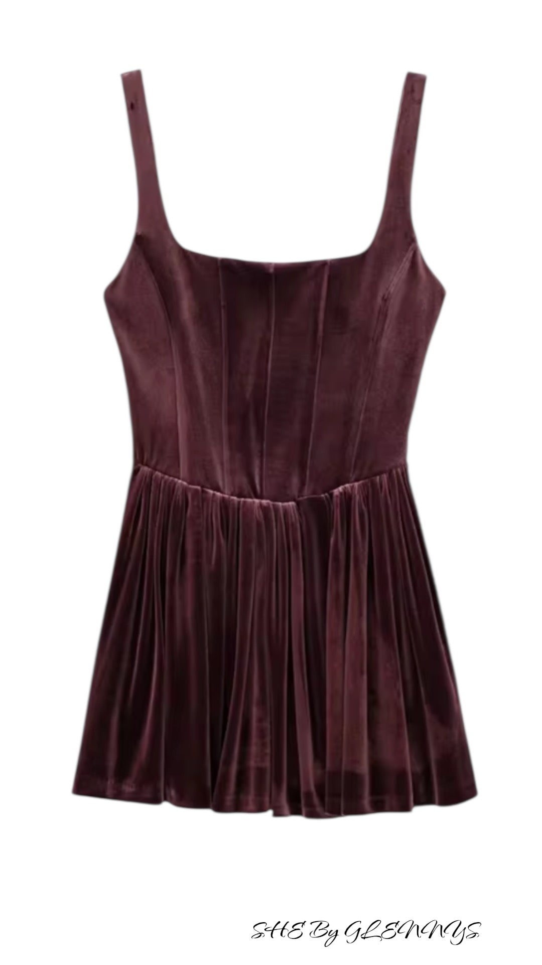 BURGUNDY COCKTAIL DRESS