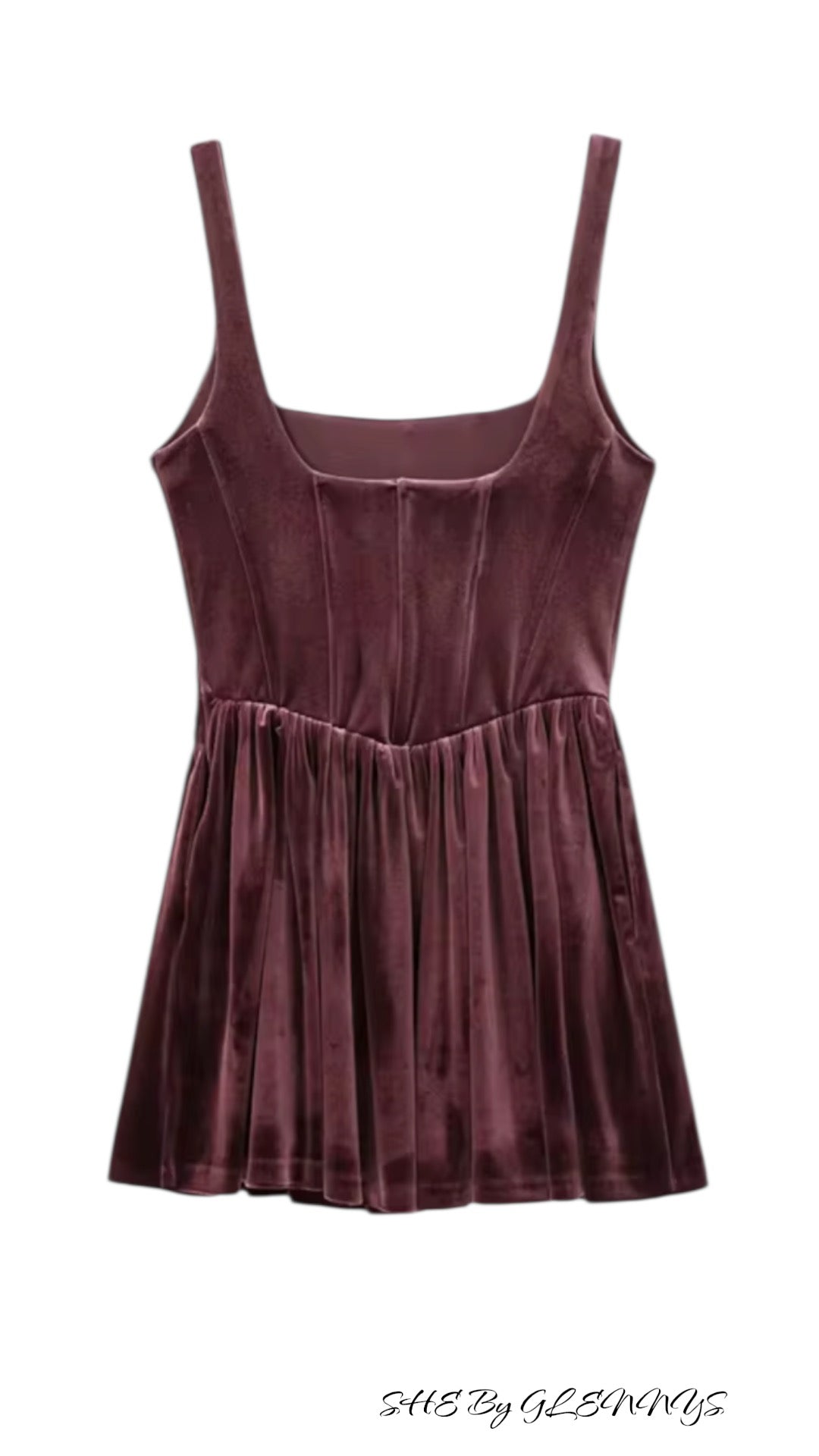 BURGUNDY COCKTAIL DRESS