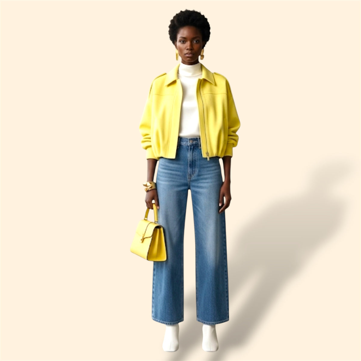 YELLOW BOMBER JACKET