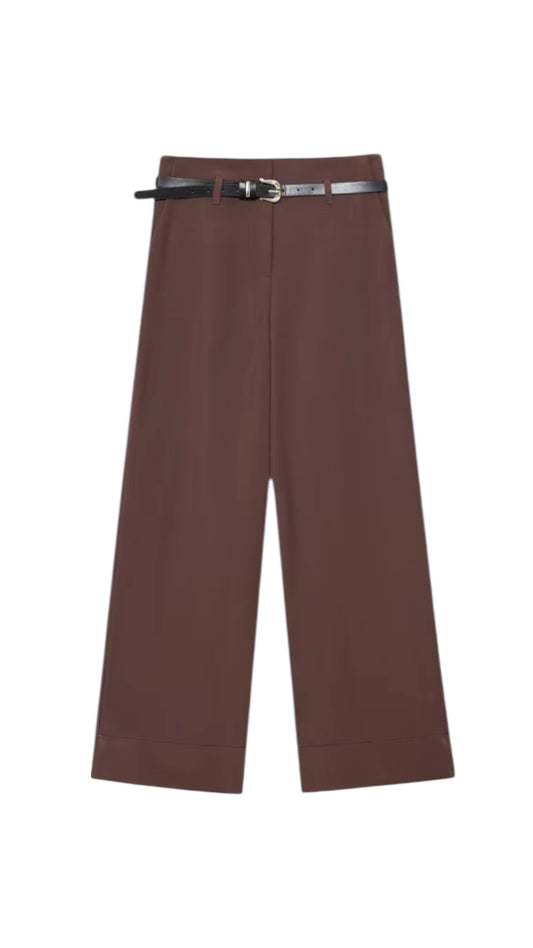 BROWN STRAING TROUSERS