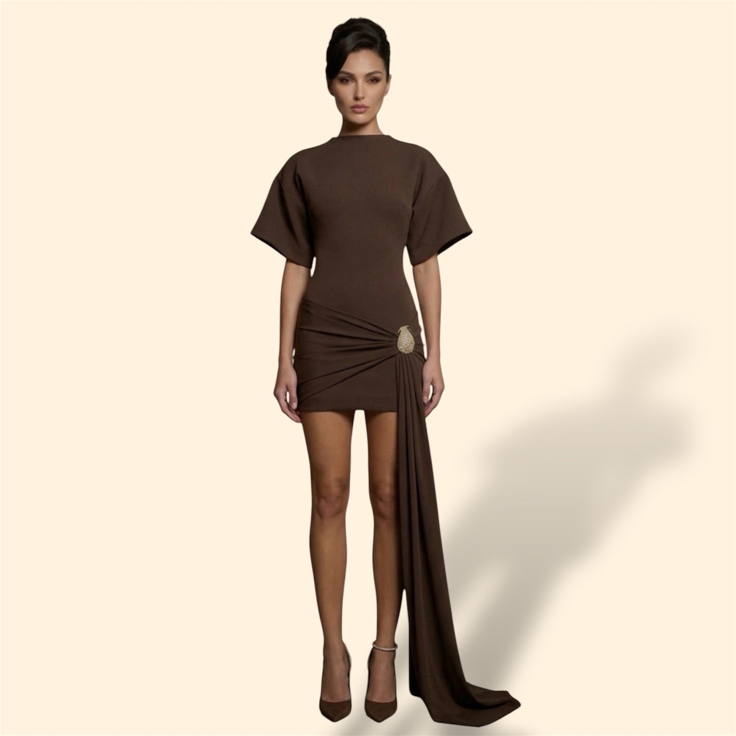 BROUCHE GOLD DRESS