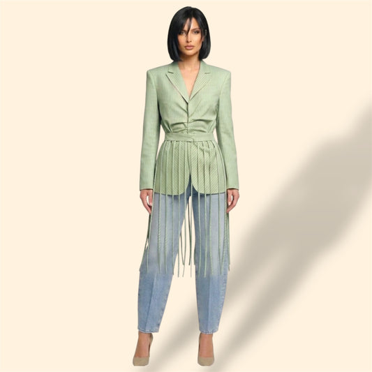 PISTACHIO-COLORED BLAZER