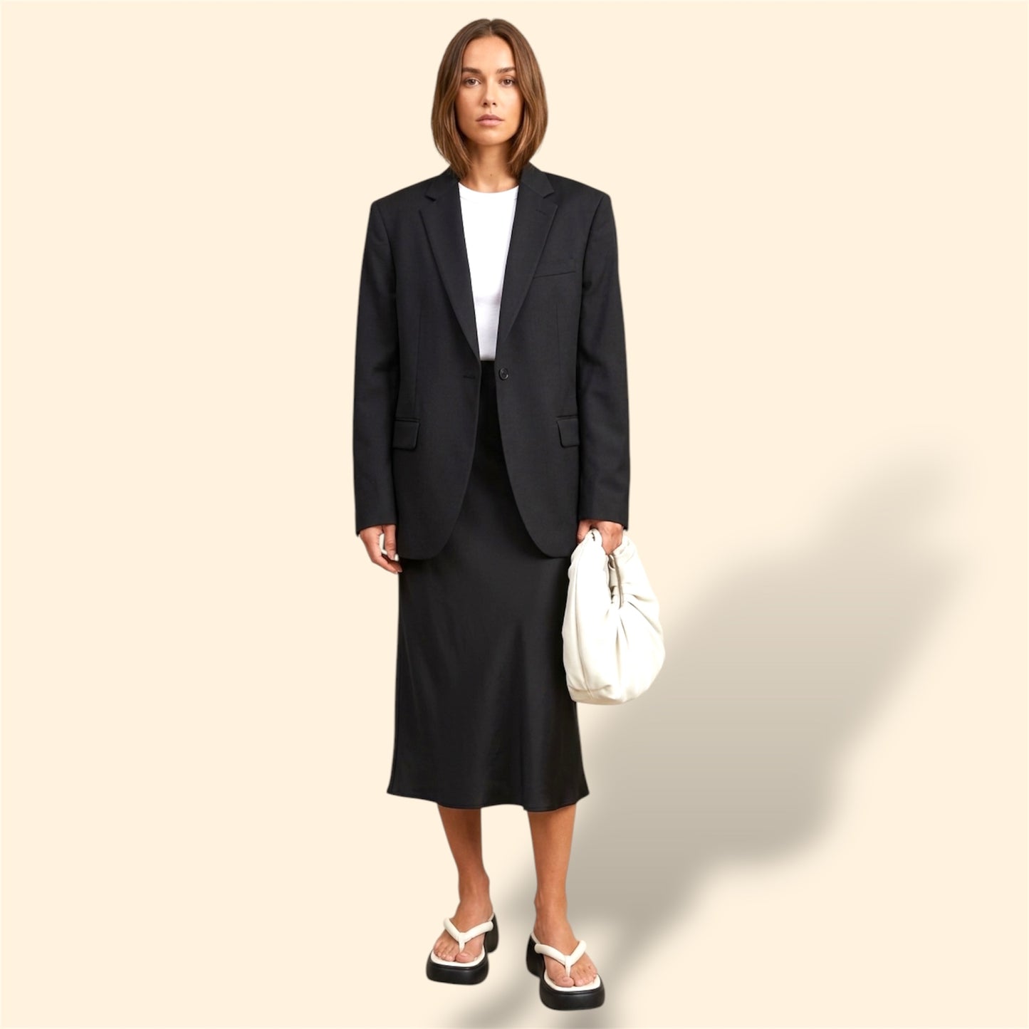 BLACK SILK SKIRT