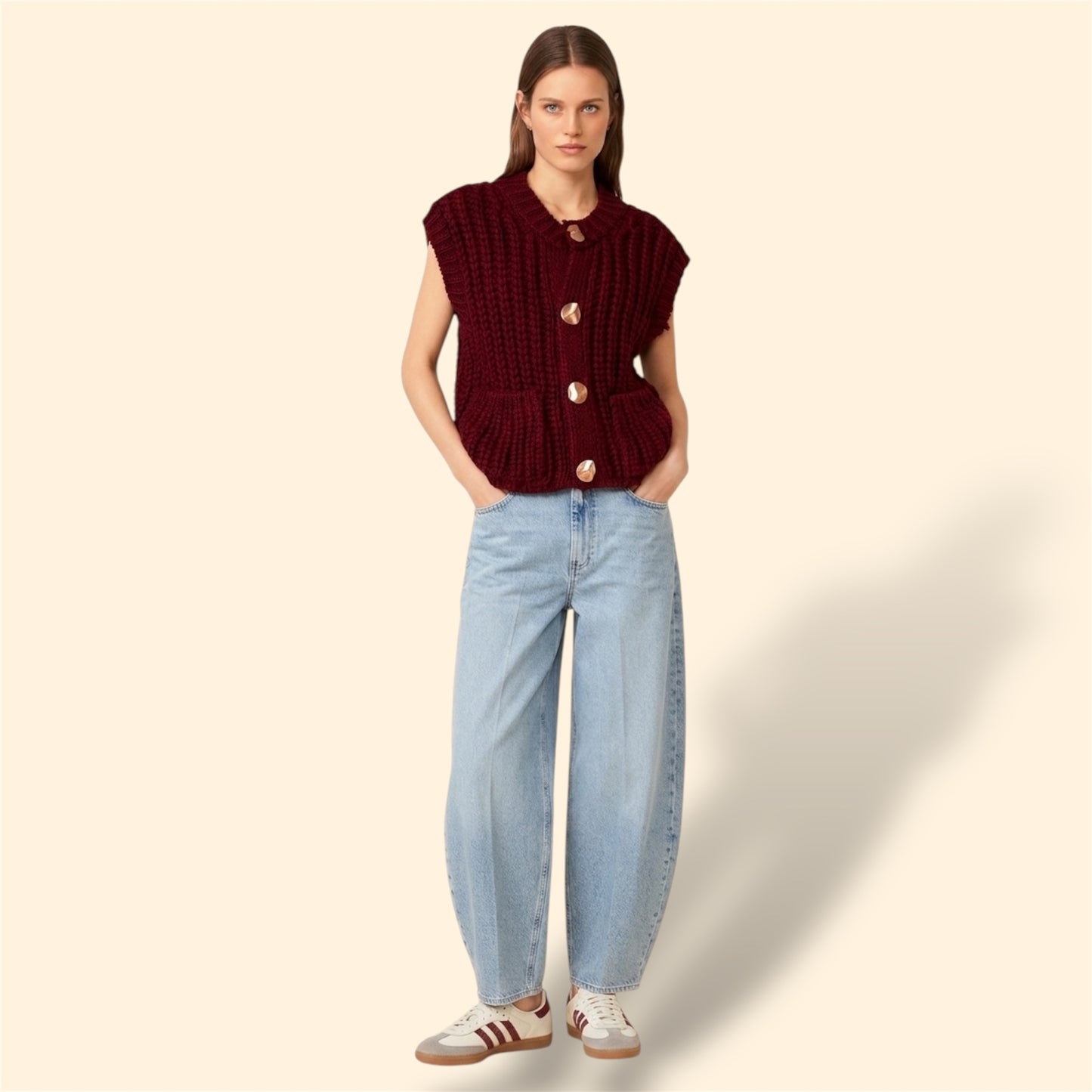 CARDIGAN BURGUNDY