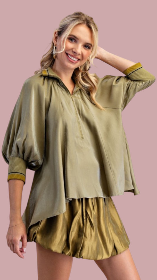 OLIVE BLOUSE SLEEVE