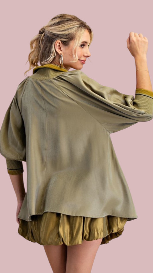 OLIVE BLOUSE SLEEVE